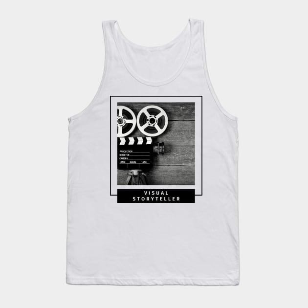 Visual Storyteller retro camera and film design for photographers and visual storytellers Tank Top by BlueLightDesign